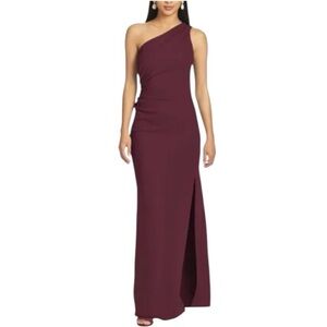 Sachin + Babi Cece NWT Elegant One-Shoulder Deep Wine  Dress